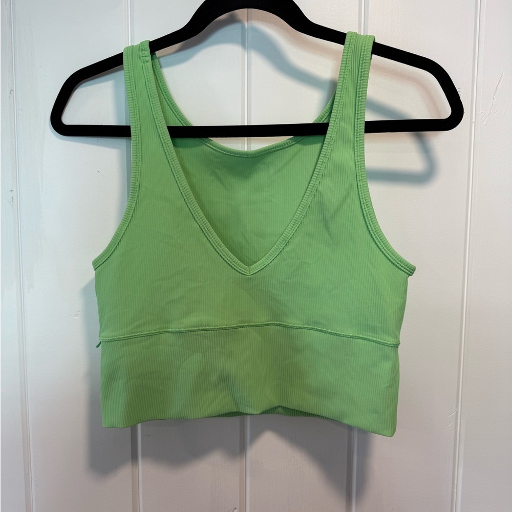 Lululemon Athletica Lime Green V-Neck Tank